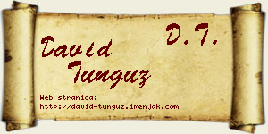David Tunguz vizit kartica